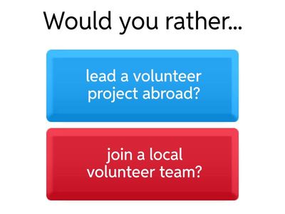 Would you rather...? Projects b2 