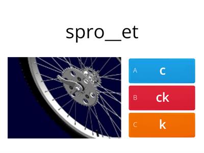 C, CK, K Spelling Quiz