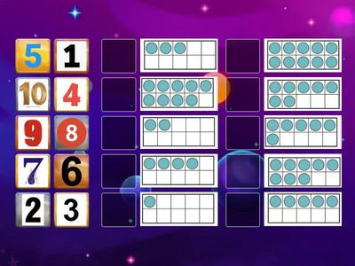 Trò chơi Nối số tương ứng với khung 10 ô