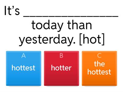  Comparative and superlative adjectives