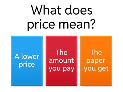 Shopping & Money Vocabulary Quiz - Lesson 6, Book 3