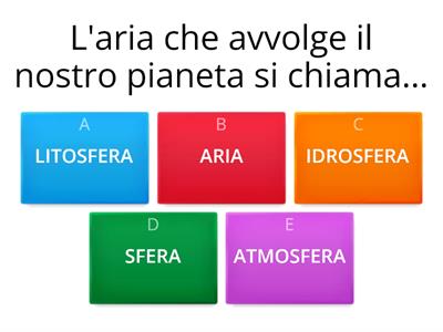 QUIZ - ARIA, ACQUA, SUOLO