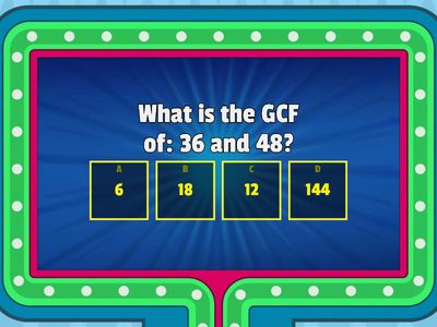 GCF and LCM Summative 