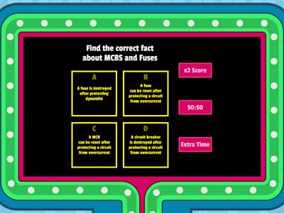 Revision gameshow quiz - Unit 105 Electrical installation wiring and termination