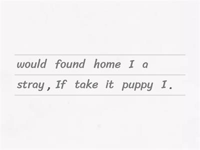 Second Conditional sentences - unjumble