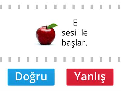 "E" sesi öğretimi 