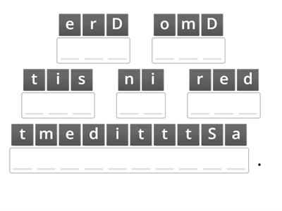 In der Stadt - Prepositions Anagram