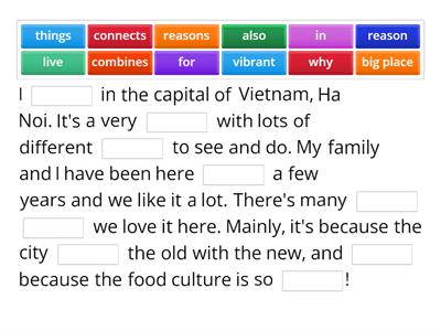 Pre Intermediate Speaking  - My city