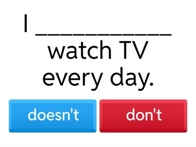  Simple Present Tense (Negative Form)