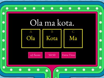 Znajdź czasownik w zdaniu