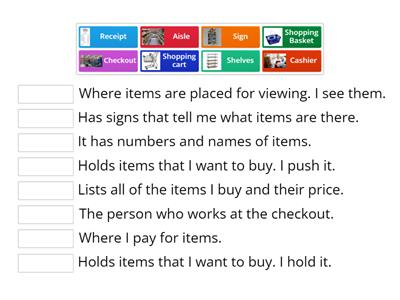 Grocery Store Vocabulary