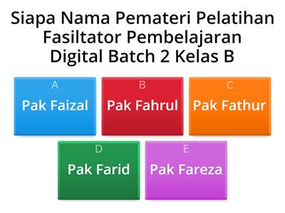 Ujian Fasiltator Pembelajaran Digital