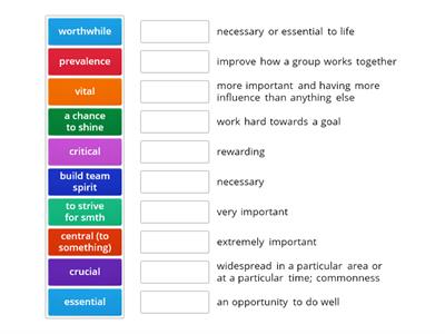 C1 teens vocab test week 1