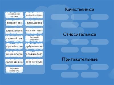 Разряды имён прилагательных