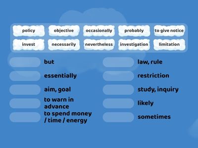 Band III List A Vocab 