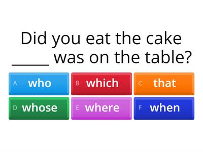 Optimise B1+ relative clauses quiz