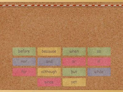 Conjunctions (Co-ordinating & Sub-ordinating)