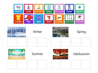 Weather & Clothing ESL Preschool Group sort