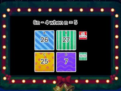 Evaluating Expressions - Quiz show