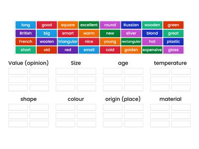 Adjective order