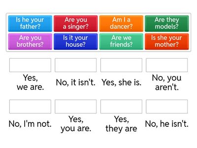 Yes/No questions and answers - verb to be -  Engage starte unit 3