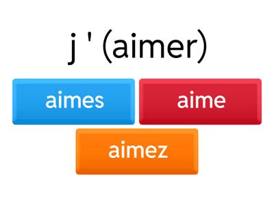 verbe aimer au présent