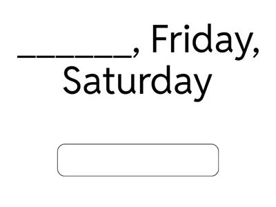 Days of the Week Type