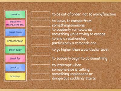 Phrasal verbs. BREAK.