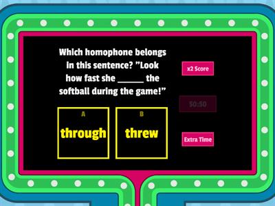 Homophones Grade 4 List 2