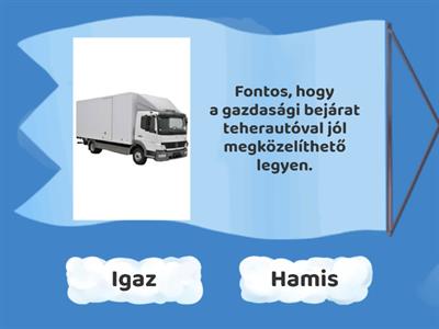 Kapcsolódó helyiségek Igaz vagy hamis