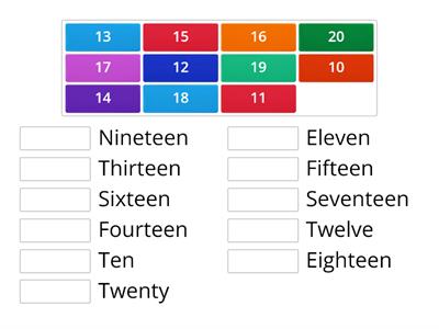 🔴 Spelling numbers to 20