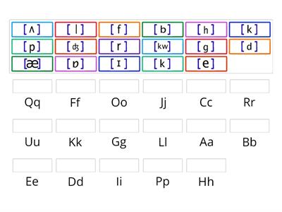 Letters with sounds A-z