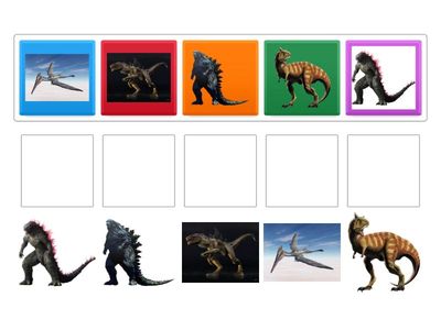 Historical Animals & Dinosaurs Match Up Game