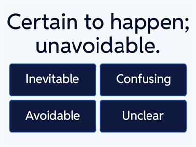 Intermediate Word Quiz