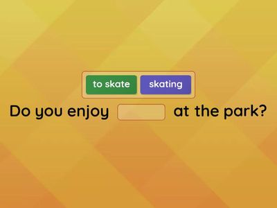 To or -ing? Complete the sentence.