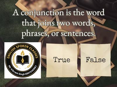 Uses of Conjunctions - 01 by Mr Vikram Singh (8901540861)