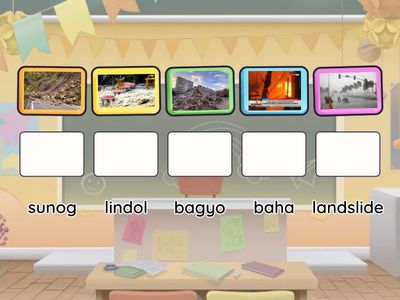 Tukuyin ang kalamidad na mkikita sa larawan.