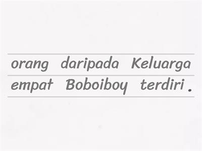 Susun Perkataan Edisi Keluarga Boboiboy