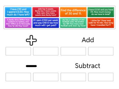 Add or subtract?