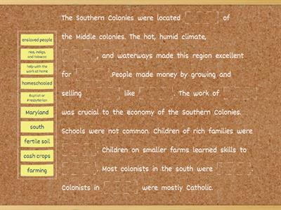 The Southern Colonies