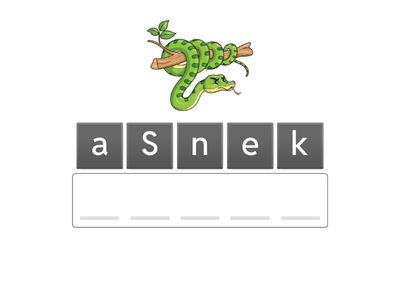 Unscramble letters: Wildlife Animals
