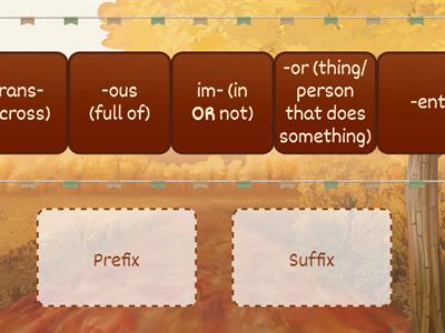  Speed Sort:   Prefix or Suffix?