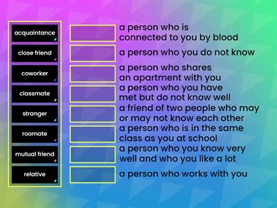 Getting to know someone