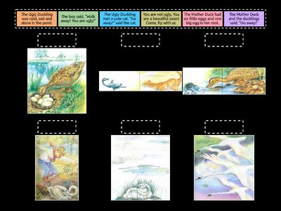 Ugly Duckling match the sentence to the picture