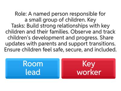 Roles in Early Years