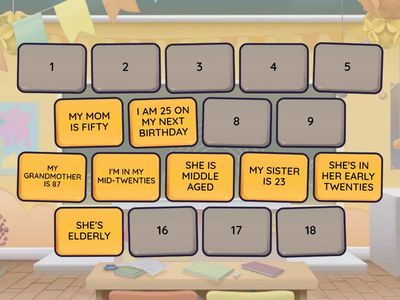 ACPB-B08-LIFE STAGES AND EVENTS  - Matching pairs