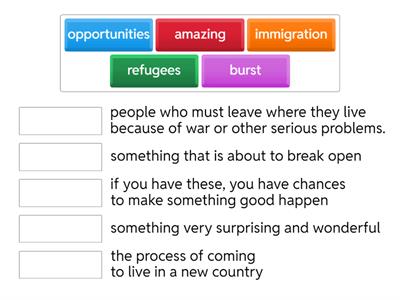 My Diary from Here to There Vocab