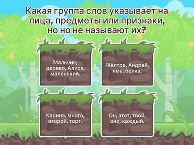 Местоимения русский язык