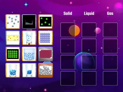 2️⃣Solid, Liquid, Gas Particles