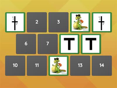 Alphabet Matching t, d, f